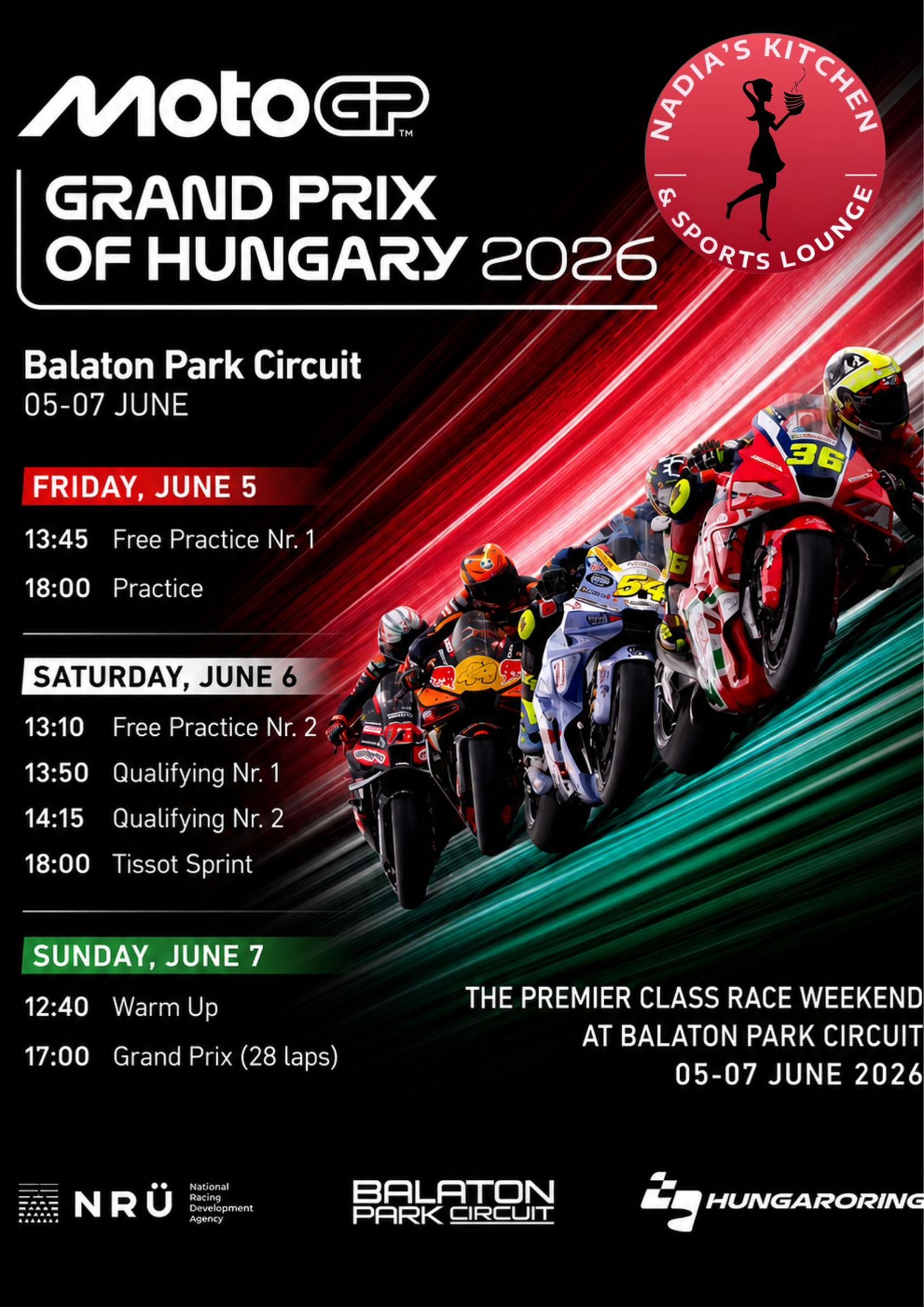MotoGP Hungary 2026 at Nadia's